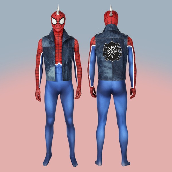 Spider-Punk Cosplay Costumes Spider-Man PS4 Spider-Punk Suit