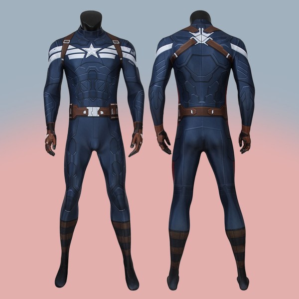 Captain America Costumes Steve Rogers Cosplay Jumpsuit