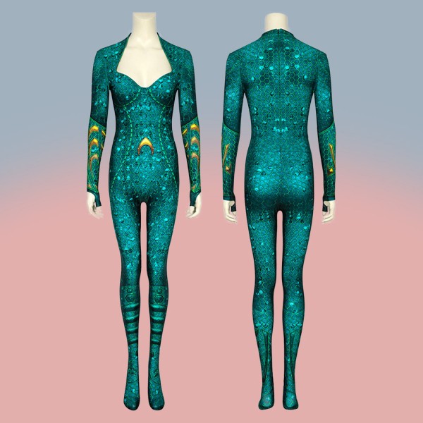 Mera Jumpsuit Movie Aquaman Cosplay Costume