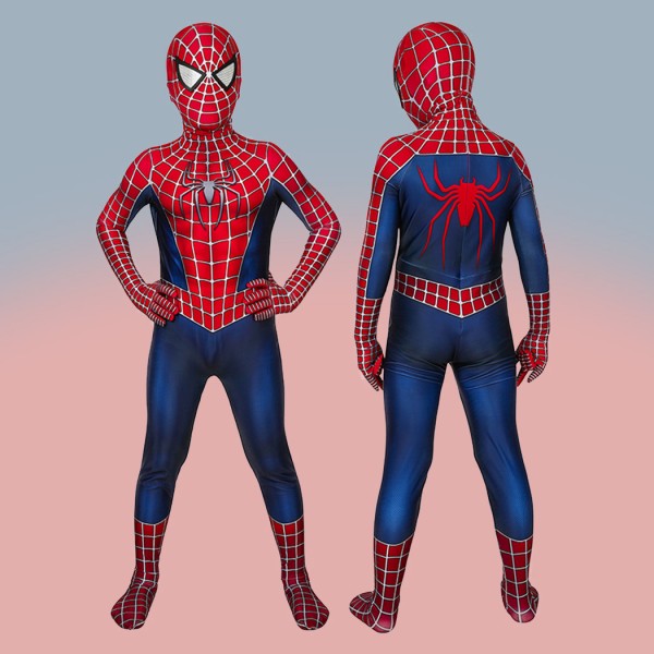 Spider Man Jumpsuit Tobey Maguire Cosplay Costumes for Kids