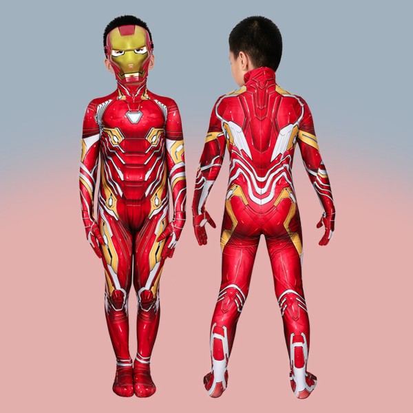 Iron Man Jumpsuit The Avengers Tony Stark Cosplay Costumes for Kids