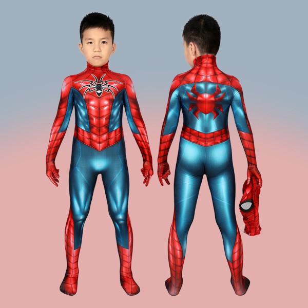 Spider-Armor MK IV Cosplay Costume Spiderman Jumpsuit for Kids