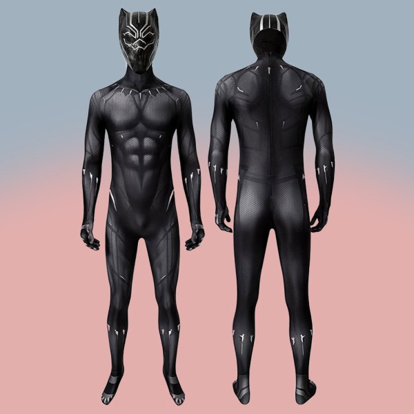 New Black Panther Cosplay Costumes T'Challa Jumpsuit