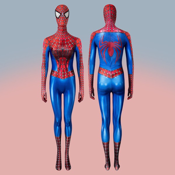 Female Spiderman Tobey Maguire Jumpsuit Spider Man Cosplay Suit