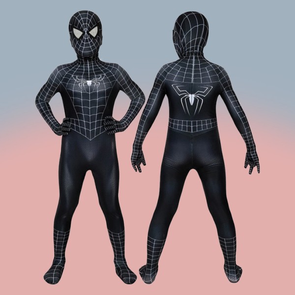 Spiderman 3 Eddie Brock Cosplay Costume Venom Jumpsuit for Kids