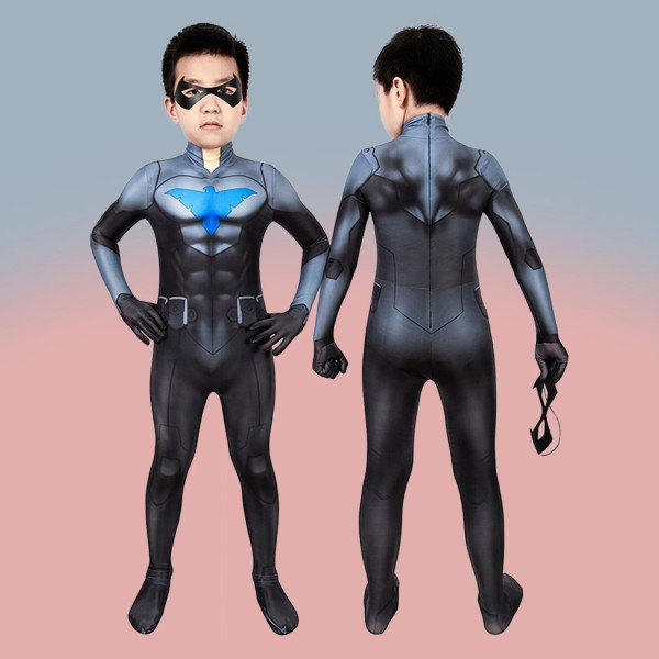 Richard 3D Jumpsuit Nightwing Polyester Cosplay Costume for Children