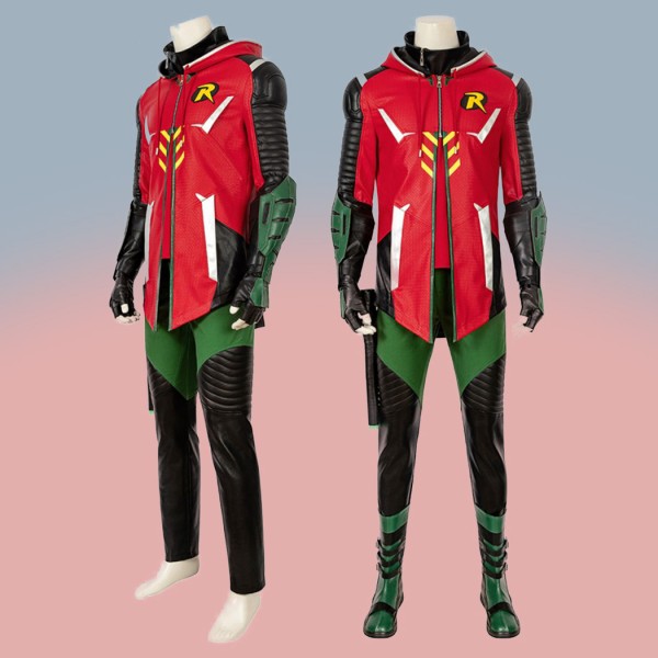 Knights Robin Red Costume Batman and Robin Cosplay Suit