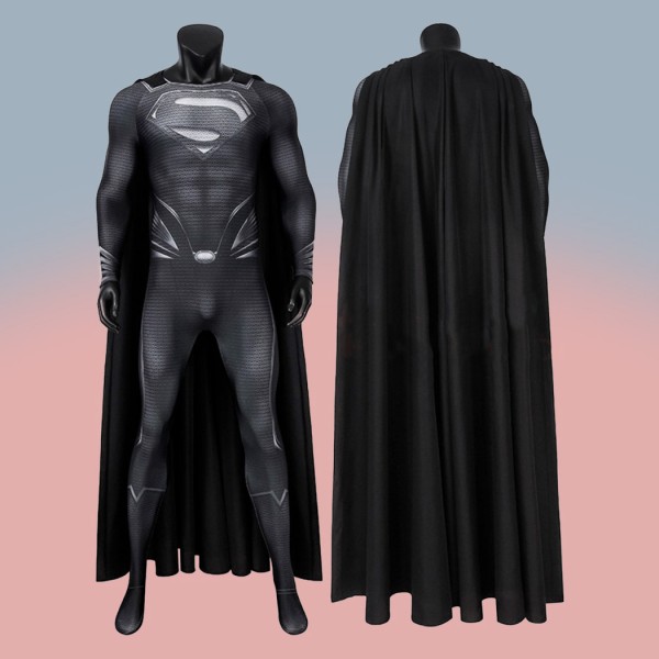 Black Clark Cosplay Costume Superman Jumpsuit