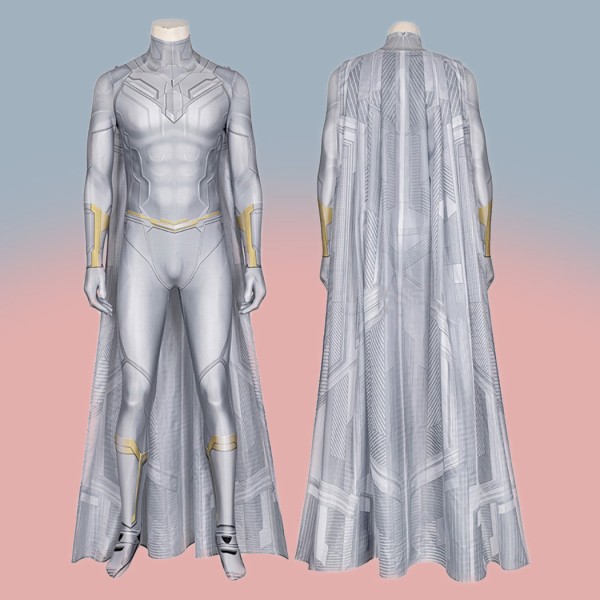 White Vision Costume 2021 WandaVision Cosplay Jumpsuit New Wanda Maximoff Scarlet Witch Suit