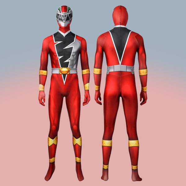 Red Power Ranger Cosplay Suit Koh Ryusoulger Red Ranger Zentai