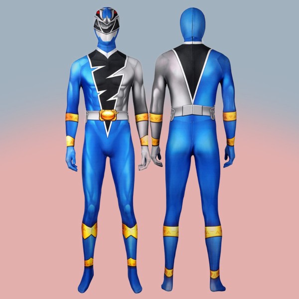 Blue Power Rangers Cosplay Costume Kishiryu Sentai Ryusoulger Blue Solider Melto Suit