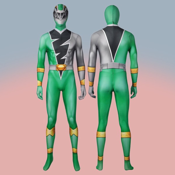 Power Rangers Green Cosplay Costume Kishiryu Sentai Ryusoulger Green Solider Towa Suit