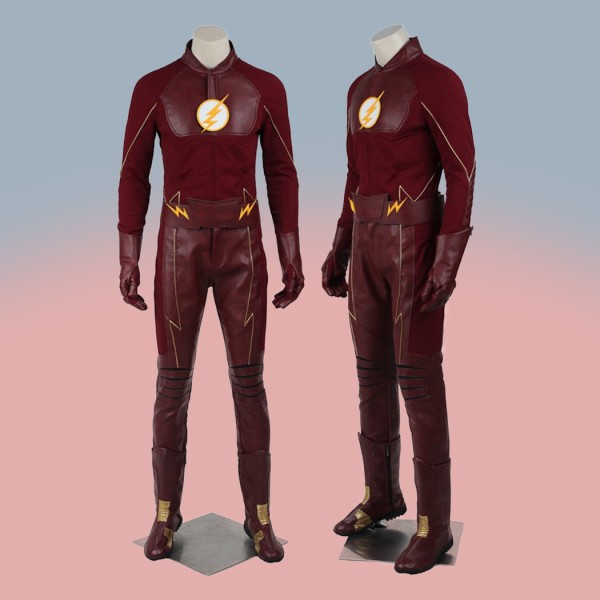 Barry Allen Cosplay Suit The Flash Season 2 Cosplay Costumes