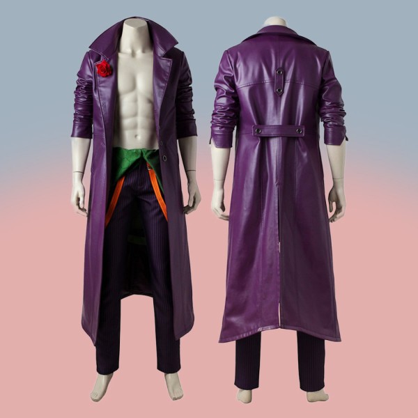 Richard Michael Epcar Costume Suicide Squad Purple Joker Jacket Cosplay Suit