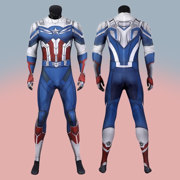 Adult Captain America Sam Wilson Cosplay Jumpsuit New The Falcon and the Winter Soldier Costumes