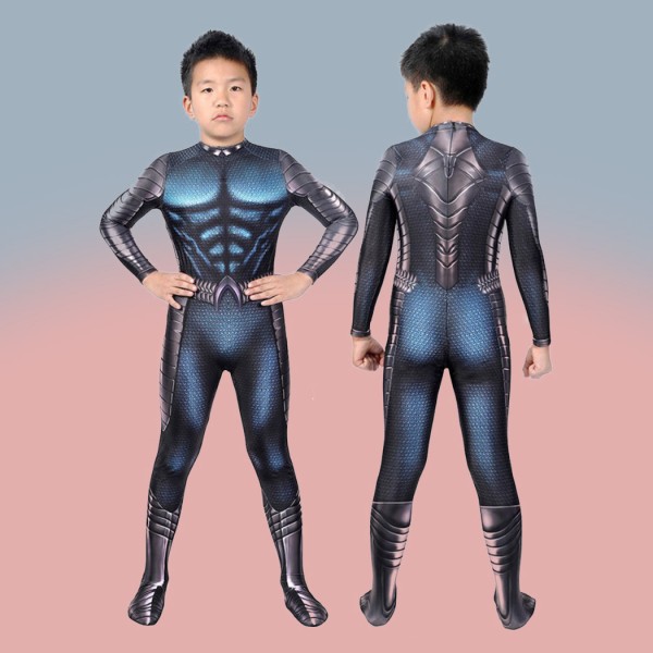 Children 3D Aquaman 2 Bodysuit Arthur Curry Cosplay Costumes