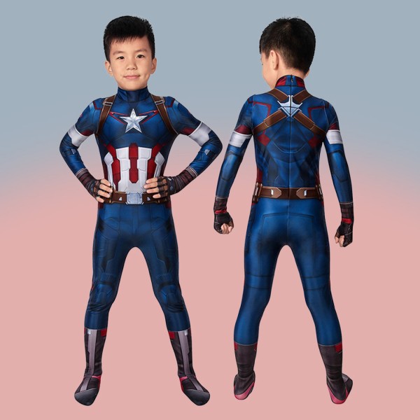 Kids Captain America Cosplay Costumes Avengers: Age Of Ultron Steven Rogers Suit