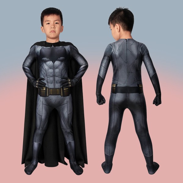 Batman Children Suit Bruce Wayne Black Polyester Jumpsuit