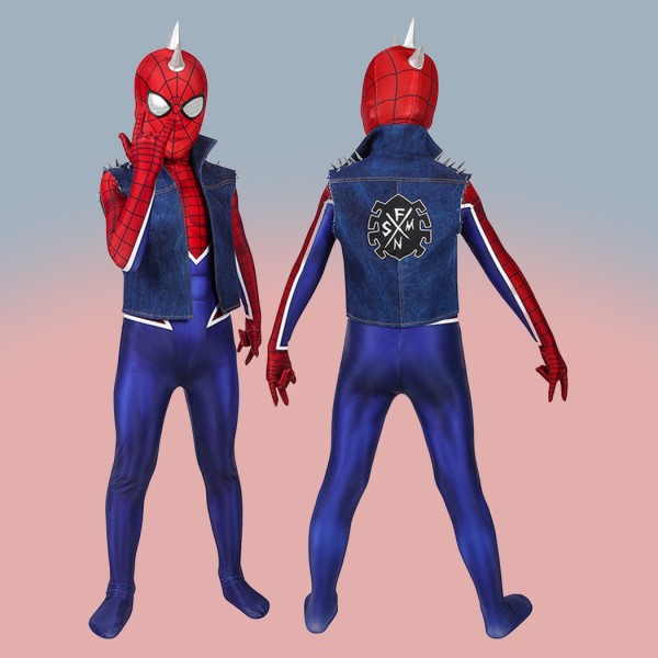 Kids Spider Man Cosplay Suit Spider-Man PS4 Punk Costumes