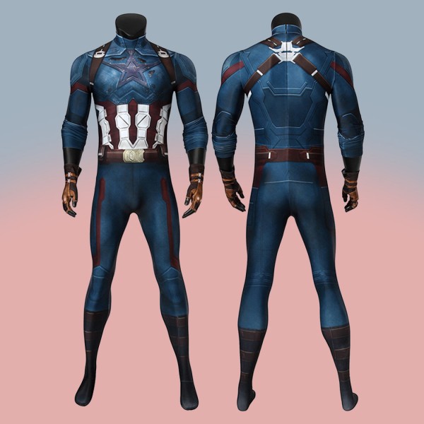 Avengers 3 Infinity War Steve Rogers Cosplay Jumpsuit Captain America Costumes